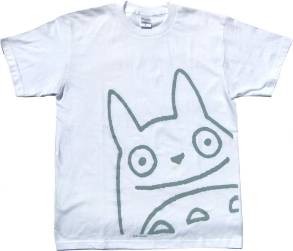 画像1: Tシャツ(こんにちはトトロ_白×グレー) (1)